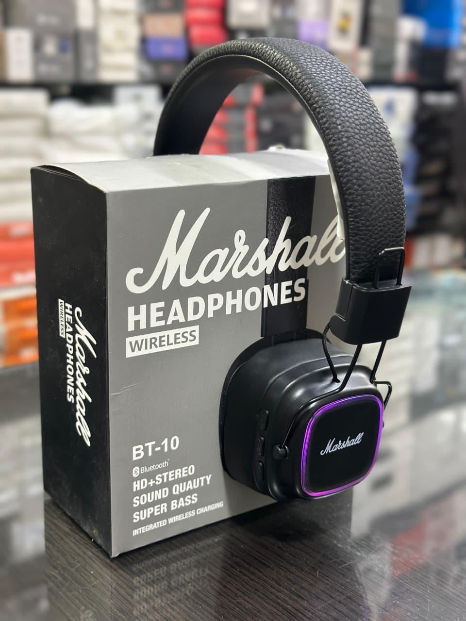 Marshall BT-10 Wireless Headphones – HD Stereo | Super Bass | Bluetooth